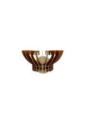 Opviq Lámpara de Pared Crown Sconce Nogal